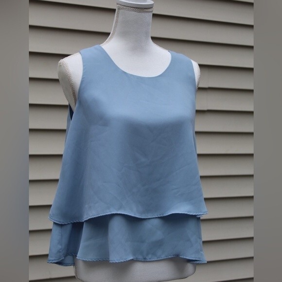Stella Luce Sleeveless Blue Blouse - Picture 1 of 3